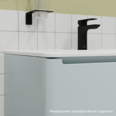 Тумба подвесная, 80 см, голубой, Edifice, IDDIS, EDI80B0i95  подходит умыв. 0108000i28