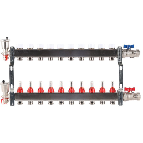 ROMMER RMS-1210-000010 ROMMER Коллектор из нержавеющей стали в сборе с расходомерами 10 вых.