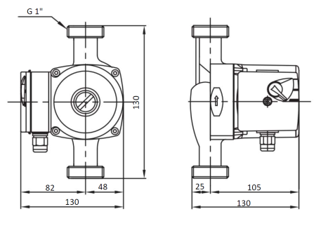 Циркуляционный насос для отопления Shinhoo BASIC 15-6S N 130 1x230V, 3 м³/ч, напор 6 м
