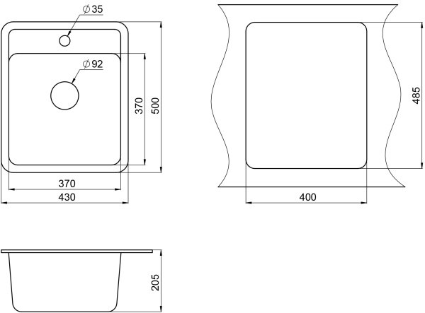 Кухонная мойка Granula Standart ST-4202 классик