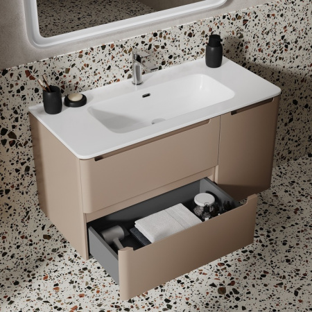 Тумба с умывальником, подвесная, 100 см, капучино, Edifice, IDDIS, EDI10C0i95K подходит умыв. 0101000i28