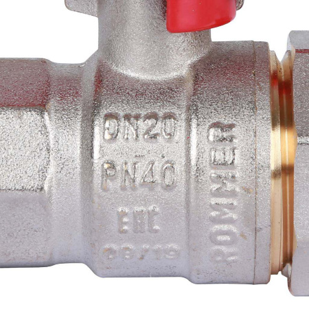 Шаровой кран с американкой 3/4" ВН/НР, ручка бабочка (Rommer)
