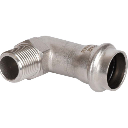 ROMMER RSS-0010-002212 ROMMER Угольник-переходник-НР, 22х1/2, из нержавеющей стали прессовой