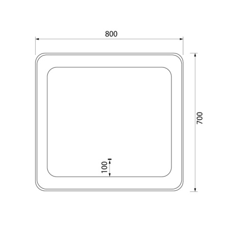 Зеркало с подсветкой, 80 см, Esper, IDDIS, ESP8000i98