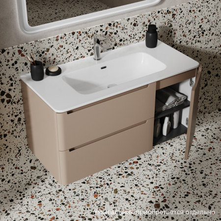 Тумба подвесная, 100 см, капучино, Edifice, IDDIS, EDI10C0i95 подходит умыв. 0101000i28