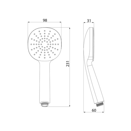 Лейка для душа, Optima Home, IDDIS, OPH1F98i18