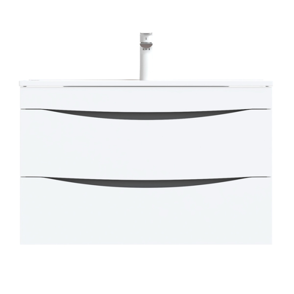 Тумба с умывальником, подвесная, 80 см, белая, Cloud, IDDIS, CLO80W0i95K