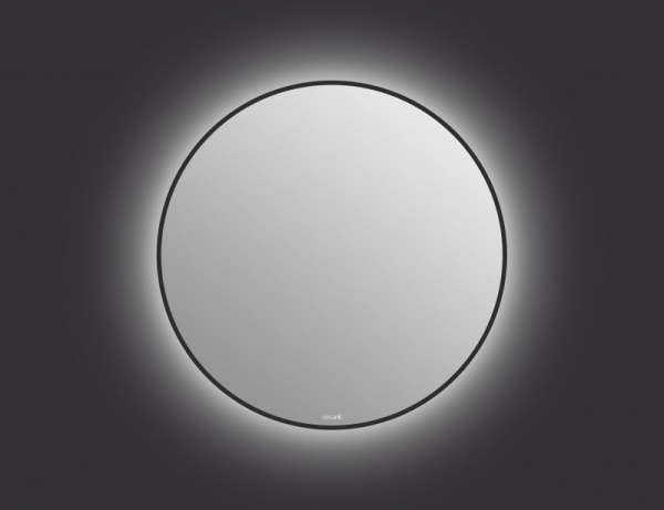 Зеркало Cersanit ECLIPSE smart 80x80 с подсветкой круглое черная рамка
