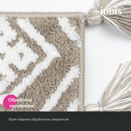 Коврик для ванной комнаты, 50x80, микрофибра, бежевый, IDDIS, DT02P58i12