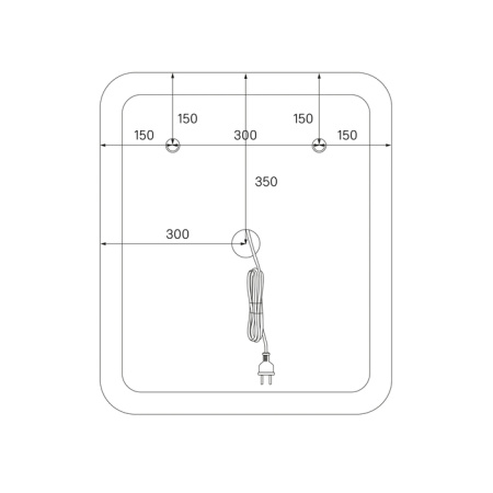 Зеркало с подсветкой, 60 см, Esper, IDDIS, ESP6000i98